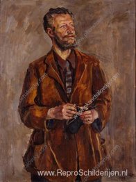 Portret van een kunstcriticus Sergei Nikolajevitsj Troynitskogo