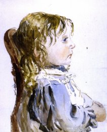 Meisje in een schort