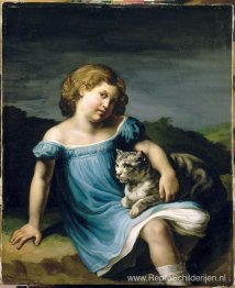 Portret van Louise Vernet als kind