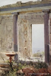 De ruïnes van het paleis in Palestina