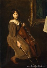Een jonge cellist