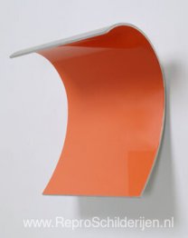 Klein gebogen zwart-wit schilderij