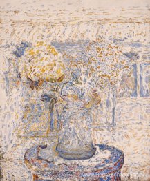 Vaas met bloemen (donkere kleuren)