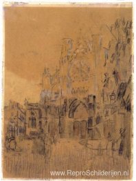 Dieppe, Studie nr. 2, Gevel van de Sint-Jacquestoren