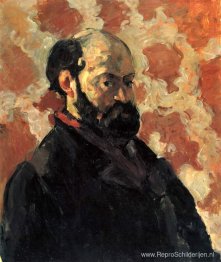 Zelfportret voor roze achtergrond