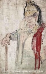 Man met kurassierhelm