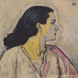 Portret van een vrouw in profiel