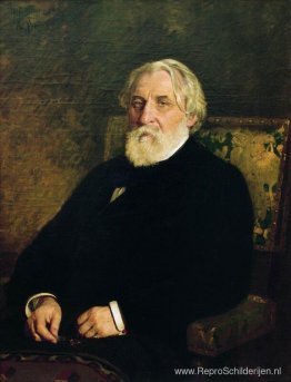 Portret van schrijver Ivan Sergejevitsj Toergenjev