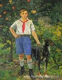 Andron met een hond