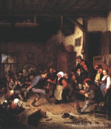 Vrolijkmakers in een herberg