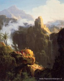 Landschapscompositie. Sint-Jan in de wildernis