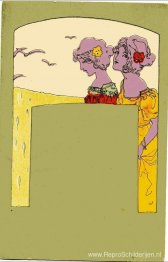 Meisjes met olijfgroene randen