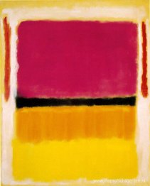 Violet, zwart, oranje, geel op wit en rood