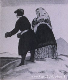 Schets van kostuums voor "Snow Maiden"