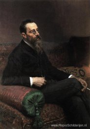 Portret van de componist Nikolaj Rymski-Korsakov