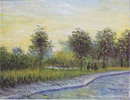 Weg in het Voyer d'Argenson-park in Asnières