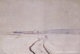 Langs de rivier, winter