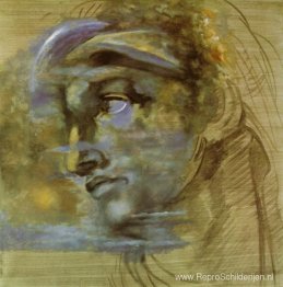 Hoofd, naar Michelangelo, 'Giuliano di Medici'