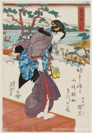 Shimada Station (Shimada shuku), nr. 24 uit een titelloze serie