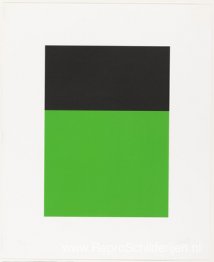 Zwart-groen uit de serie van tien litho's