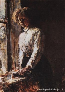 Bij het raam. Portret van Olga Trubnikova