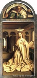 Maagd Annunciaat, vanaf de buitenkant van het rechterpaneel van