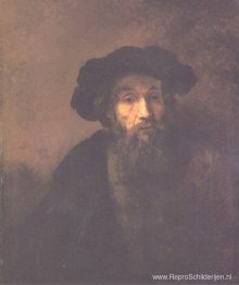 Bebaarde man met een baret