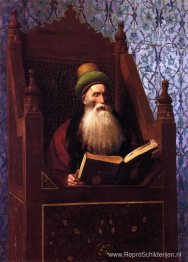 Moefti leest in zijn gebedskruk