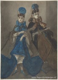 Twee vrouwen met ventilatoren