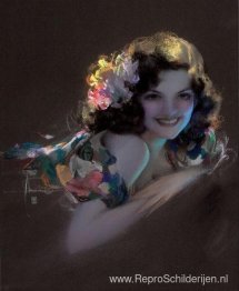 Pin-Up met bloemen