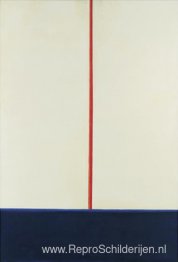 Compositie blauw-rood op wit