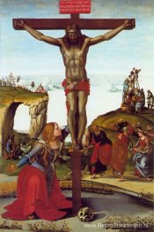 De kruisiging met St. Maria Magdalena