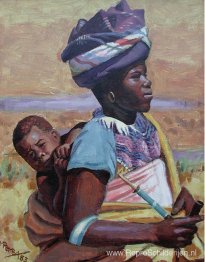 Xhosa-moeder en kind