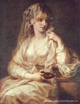 Portret van een vrouw als Vestaalse maagd
