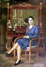 Portret van Z.D.R. (Dame in blauw)
