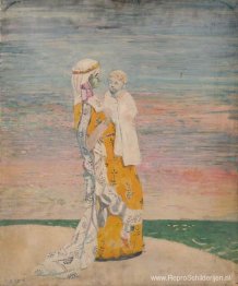 Moeder en kind op het strand