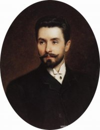 Portret van de Russische operazanger Nikolay Figner