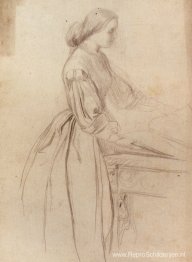 Portret van een dame, mogelijk Julia Jackson