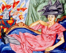Dame in roze (zus van de kunstenaar Anna Rozanova)