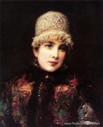Russische schoonheid in Kokoshnik