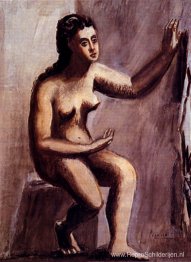 Zittende vrouw
