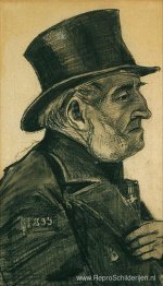 Een armenhuisman met hoge hoed