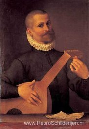 Portret van een luitist (Portret van de muzikant Orazio Bassani)