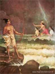 Sri Rama overwint de zee