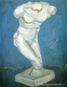 Gipsen beeldje van een mannelijk torso