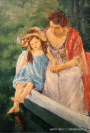 Moeder En Kind In Een Boot