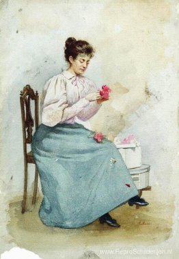 Meisje met bloemen