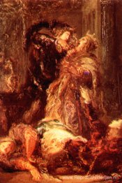 Prins Hamlet vermoordt koning Claudius