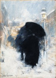 Een sneeuwstorm in New York