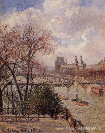 Het Louvre, grijs weer, middag